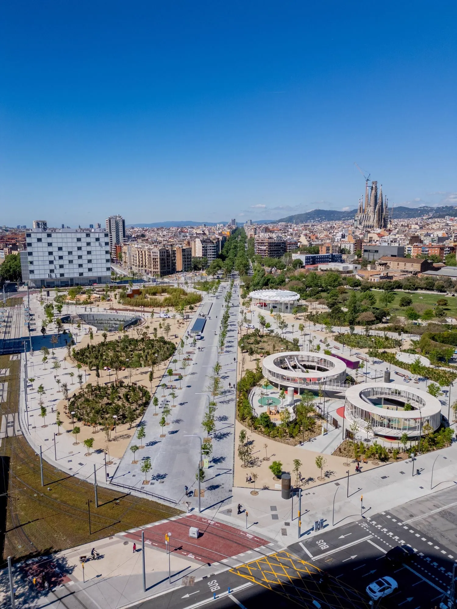 Aerial view of the Glòries area in Barcelona